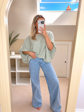 Load image into Gallery viewer, Rosa - Oversized adjustable bubble sleeve knit jumper