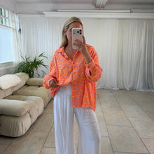 Load image into Gallery viewer, Cotton cheese cloth Striped, leopard fuchsia Summer Blouse Shirt and trouser coord sets for Women - Womenswear, Top