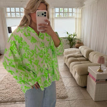 Load image into Gallery viewer, Cotton cheese cloth Striped, leopard fuchsia Summer Blouse Shirt and trouser coord sets for Women - Womenswear, Top