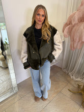 Load image into Gallery viewer, Olive - Faux fur biker style