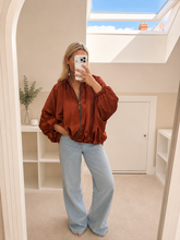 Load image into Gallery viewer, Kennedy - Premium satin balloon oversized jacket
