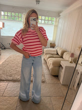Load image into Gallery viewer, Callie - Pink and Red stripe knit jumper
