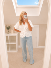 Load image into Gallery viewer, Marnie - Twisted Pearl button knit top
