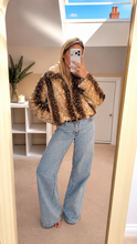 Load image into Gallery viewer, Rayne - Bambi print fluffy soft faux fur coat
