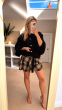 Load image into Gallery viewer, Lisbon - Pu waist plaid tiered ruffle skirt
