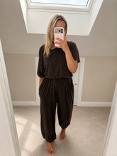 Load image into Gallery viewer, Penny - Soft ribbed cuffed lounge set with elasticated waist and balloon style top
