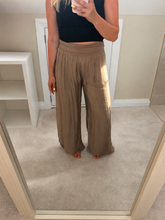 Load image into Gallery viewer, Hareem Elasticated Waist Wide Leg Silk Trousers - Available in Multiple Colors for Stylish Wear
