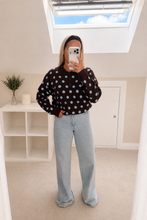 Load image into Gallery viewer, Rylee - Polkadot rugby style knit jumper
