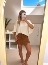 Load image into Gallery viewer, Jessie - camel brown stud tassel skort
