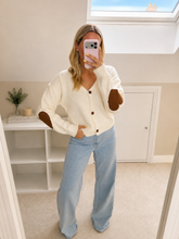 Load image into Gallery viewer, Alice - Love heart print cream soft cardigan
