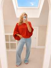 Load image into Gallery viewer, Rosa - Oversized adjustable bubble sleeve knit jumper
