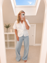 Load image into Gallery viewer, Marnie - Twisted Pearl button knit top
