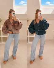 Load image into Gallery viewer, Panda - Chunky maxi button stripe knit cardigan
