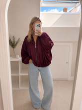 Load image into Gallery viewer, Kennedy - Premium satin balloon oversized jacket
