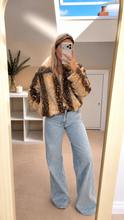Load image into Gallery viewer, Rayne - Bambi print fluffy soft faux fur coat
