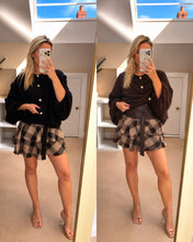 Load image into Gallery viewer, Lisbon - Pu waist plaid tiered ruffle skirt
