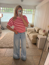 Load image into Gallery viewer, Callie - Pink and Red stripe knit jumper

