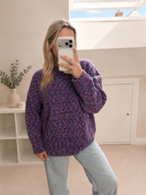 Load image into Gallery viewer, Juniper - Purple multicoloured knit jumper
