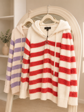 Load image into Gallery viewer, Bridget - Premium soft stripe zip up jacket
