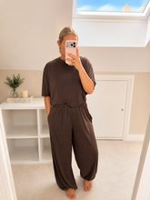 Load image into Gallery viewer, Penny - Soft ribbed cuffed lounge set with elasticated waist and balloon style top
