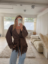 Load image into Gallery viewer, Ellen - Chocolate tassel chunky cardigan
