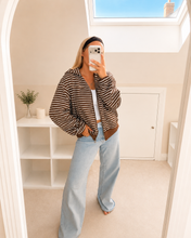 Load image into Gallery viewer, Ayla - Striped zip up jacket
