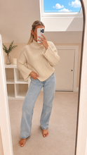 Load image into Gallery viewer, Connie - High neck crochet chunky knit jumper
