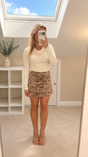 Load image into Gallery viewer, Mylah - Premium soft Bambi Fawn print stretchy skort
