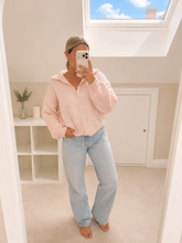 Load image into Gallery viewer, Priya - Blush pink sequin zip up
