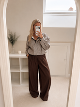 Load image into Gallery viewer, Gia - High waist pleated wide leg trousers
