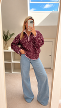 Load image into Gallery viewer, Cici - Bambi print fleece sweatshirt with colour trim
