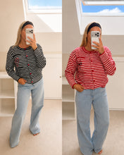 Load image into Gallery viewer, Amore - Stripe button up jumper
