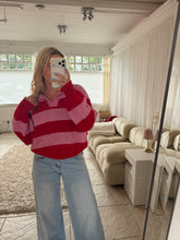 Load image into Gallery viewer, Clara - Soft polo collar striped knit jumper
