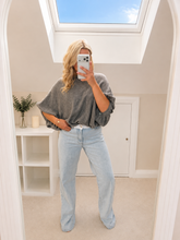 Load image into Gallery viewer, Rosa - Oversized adjustable bubble sleeve knit jumper
