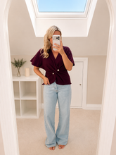 Load image into Gallery viewer, Marnie - Twisted Pearl button knit top
