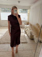 Load image into Gallery viewer, Phoebe - Chocolate satin bottom lace detail skirt
