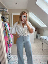 Load image into Gallery viewer, Emilia - Puff sleeve embroidered blouse
