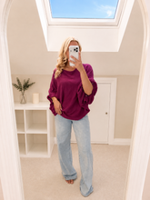 Load image into Gallery viewer, Rosa - Oversized adjustable bubble sleeve knit jumper
