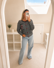 Load image into Gallery viewer, Amore - Stripe button up jumper
