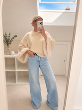Load image into Gallery viewer, Gigi - FAUX-FUR TRIM BATWING SOFT KNIT JUMPER

