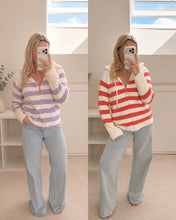 Load image into Gallery viewer, Bridget - Premium soft stripe zip up jacket
