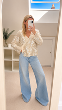 Load image into Gallery viewer, Maria - Sequin cross wrap blouse
