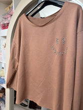 Load image into Gallery viewer, Mya - Leopard smiley face relaxed oversize style jumper
