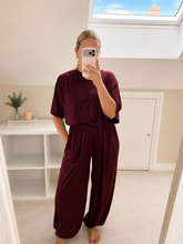 Load image into Gallery viewer, Penny - Soft ribbed cuffed lounge set with elasticated waist and balloon style top
