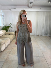 Load image into Gallery viewer, Hareem Elasticated Waist Wide Leg Silk Trousers - Available in Multiple Colors for Stylish Wear
