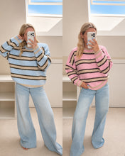 Load image into Gallery viewer, Celeste - Soft striped round neck knit jumper
