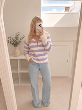 Load image into Gallery viewer, Bridget - Premium soft stripe zip up jacket
