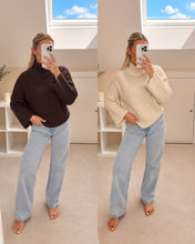 Load image into Gallery viewer, Connie - High neck crochet chunky knit jumper
