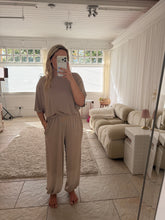 Load image into Gallery viewer, Penny - Soft ribbed cuffed lounge set with elasticated waist and balloon style top

