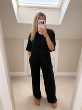Load image into Gallery viewer, Penny - Soft ribbed cuffed lounge set with elasticated waist and balloon style top
